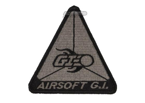 Airsoft GI Flaming BB Triangle Patch Velcro ( Black / Gray )