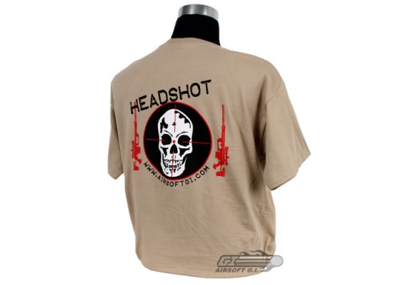 Airsoft GI Headshot T-Shirt ( Tan / S )