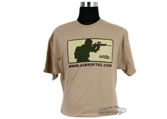 Airsoft GI Major League T-Shirt ( Tan / XXL )