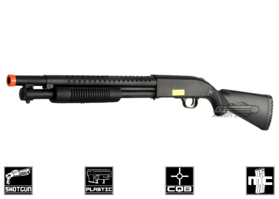 AGM M500 Bolt Action Spring Airsoft Shotgun ( Black )