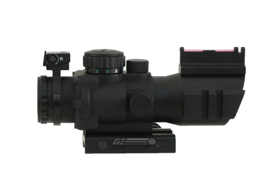 AIM Sports Fiber Optic 4x32 Red / Green / Blue Dot Tactical Compact Scope ( Ver. 2 )