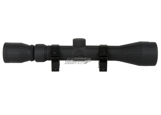 AIM Sports 3-9x40 Rubber Armored Scope ( Scope Rings & P4 Sniper Reticle )