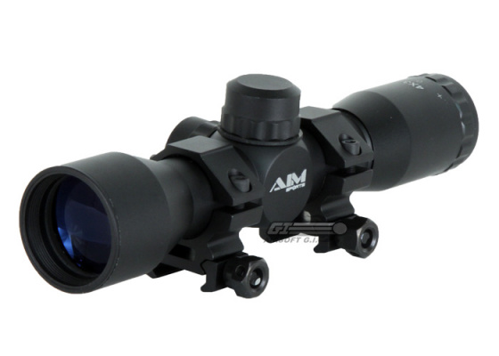 AIM Sports 4x32 Compact Mil-Dot Scope w/ Scope Rings