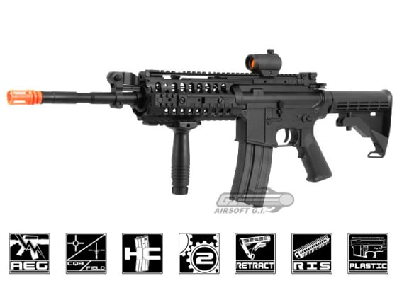 A&K M4 S-System Carbine AEG Airsoft Rifle ( Black )