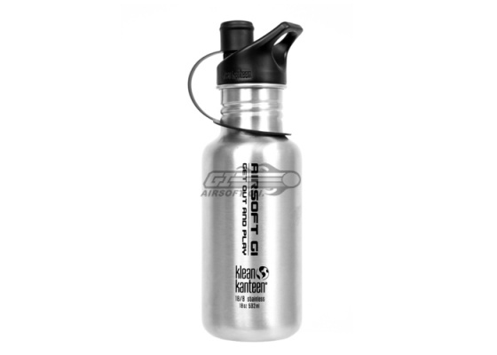 Airsoft GI's "Get out & Hydrate" Klean Kanteen Water Bottle w/ Sport Cap ( Silver )