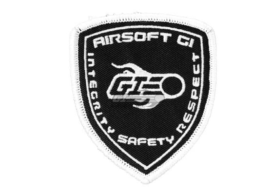 Airsoft GI Integrity Shield Patch Velcro ( Black / White )