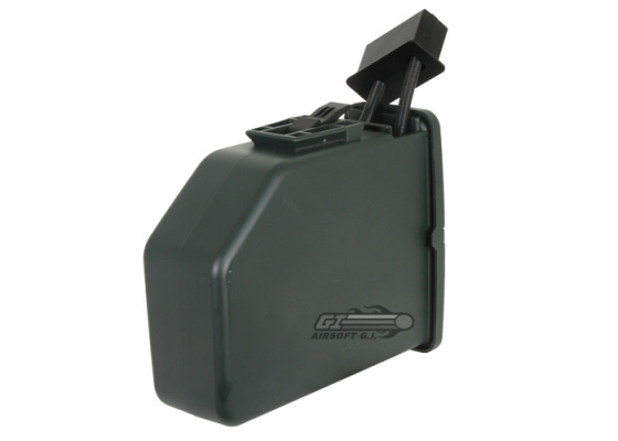 A&K M249 2500 rd. AEG High Capacity Box Magazine ( OD Green )