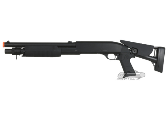 Bravo B28C 3 Burst Retractable Stock Spring Airsoft Shotgun ( Black ) Bravo B28C 3 Burst Retractable Stock Spring Airsoft Shotgun ( Black )