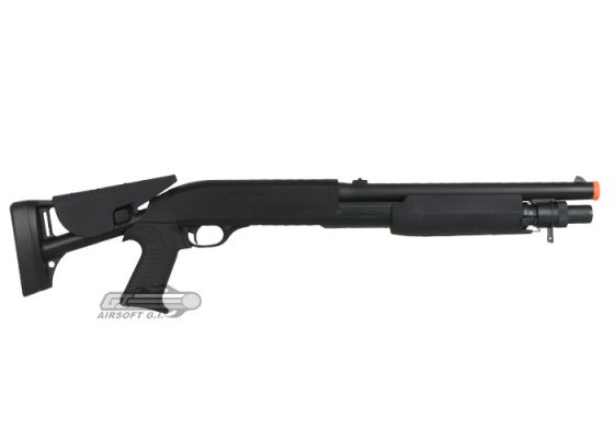 Bravo B28C 3 Burst Retractable Stock Spring Airsoft Shotgun ( Black ) Bravo B28C 3 Burst Retractable Stock Spring Airsoft Shotgun ( Black )
