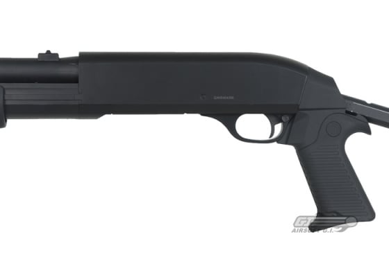 Bravo B28C 3 Burst Retractable Stock Spring Airsoft Shotgun ( Black ) Bravo B28C 3 Burst Retractable Stock Spring Airsoft Shotgun ( Black )