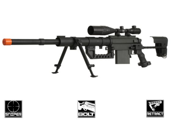 Beta Project Full Metal M200 Spring Bolt Action Sniper Airsoft Rifle ( Black )