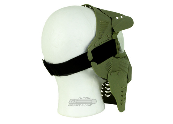 Bravo Modular Full Face Mask w/ Lens Goggle & Neck Protection ( OD Green )