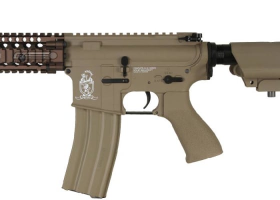 Airsoft GI Desert G4-18 Carbine w/ Daniel Defense SOPMOD RIS Blowback Version AEG Airsoft Rifle ( Tan / No Iron SIghts )