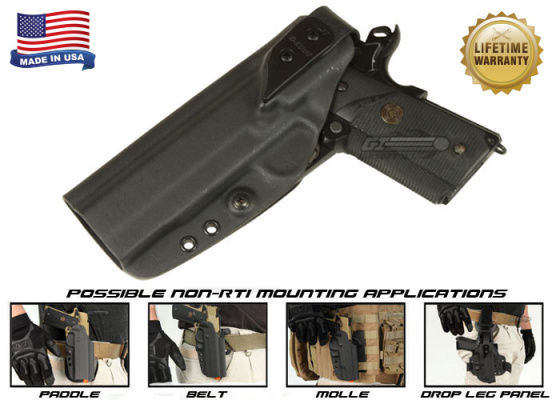 G-Code XST Non-RTI 1911 w/ Rail Standard Left Hand Holster ( Black )