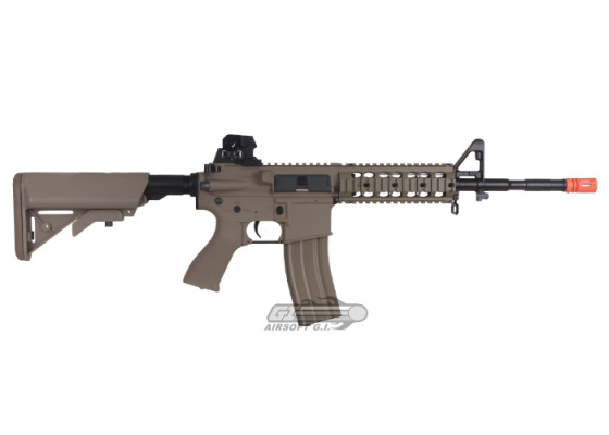 G&G Combat Machine GR15 Raider L M4 Carbine Blow Back AEG Airsoft Rifle ( Tan )