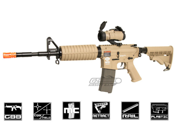 G&G Combat Machine CM16 Carbine GBB Airsoft Rifle ( Tan )