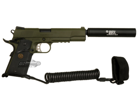 Airsoft GI Full Metal 1911 Jungle Assassin Airsoft Pistol ( OD )