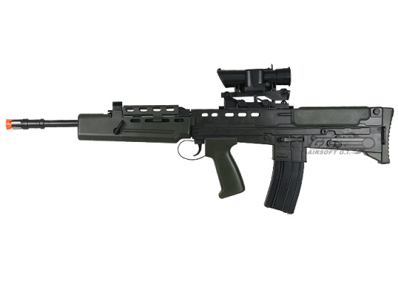 HFC L85 A1 with Scope Carbine Spring Airsoft Rifle ( Black / OD Green )