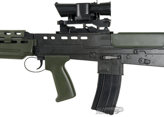 HFC L85 A1 with Scope Carbine Spring Airsoft Rifle ( Black / OD Green )