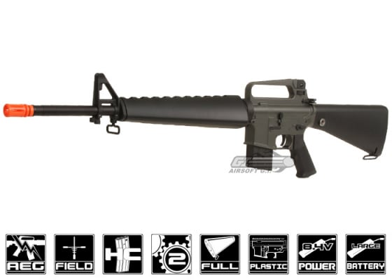 JG F6618 M16A1 VN Rifle AEG Airsoft Rifle Enhanced Version ( Black )