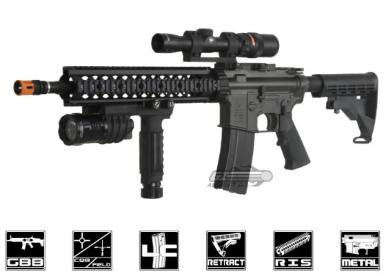 King Arms Full Metal Colt M4 12" Midlength RAS GBB Airsoft Rifle