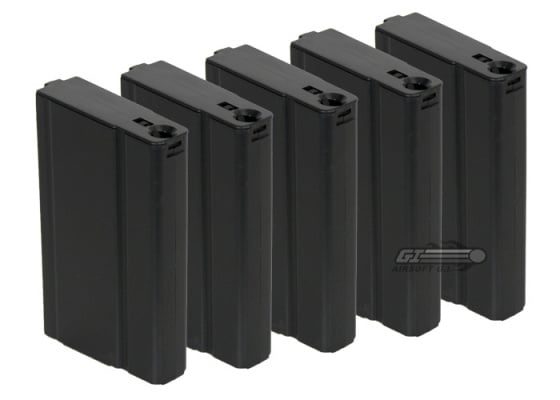 King Arms M14 110 rd. AEG Mid Capacity Magazine - 5 Pack ( Black )