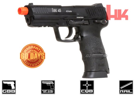 H&K HK45 GBB Airsoft Pistol By KWA ( Black )