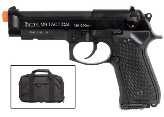 KWA M9 Tactical PTP GBB Airsoft Pistol  Bag Combo ( Black )
