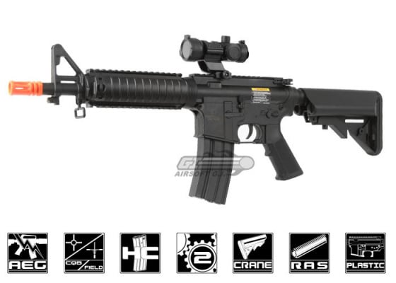 Lancer Tactical LT02B M4 MK18 MOD0 Carbine AEG Airsoft Rifle ( Black )