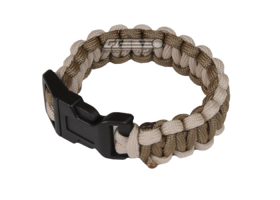 Mil-Spec Cords 5" Cobra Paracord Bracelet ( Coyote / Tan )