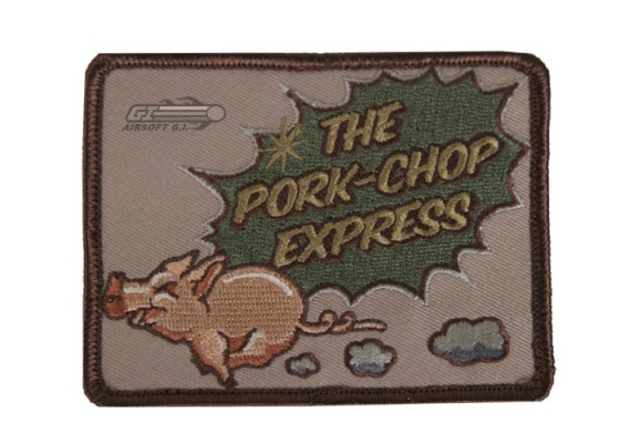 Mil-Spec Monkey Pork Chop Express Velcro Patch ( Tan / OD Green )