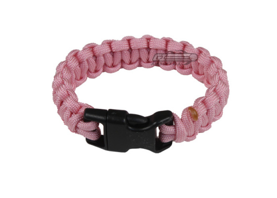 Mil-Spec Cords 7" Breast Cancer Research Foundation Cobra Paracord Bracelet ( Pink )