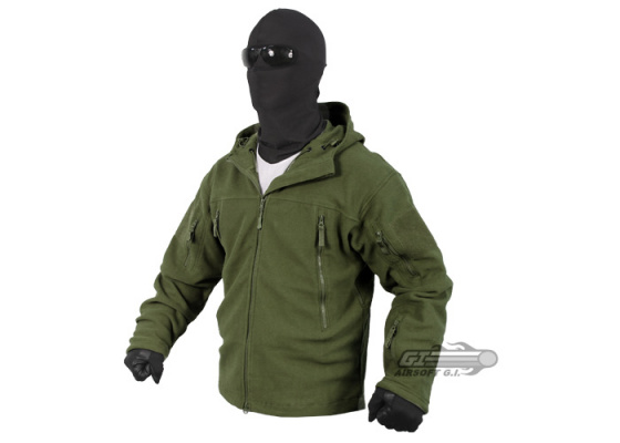 Condor Outdoor Sierra Hooded Micro Fleece Jacket ( OD Green / L )