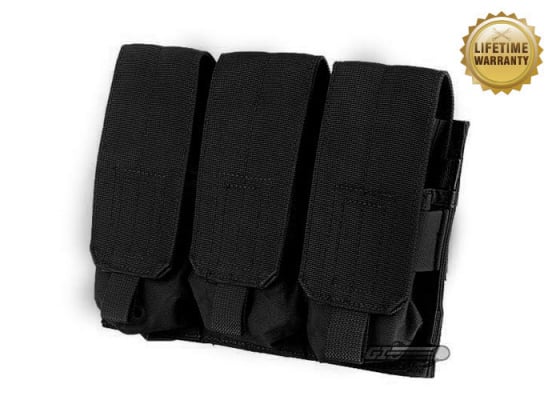 Pantac USA 1000D Cordura Molle M4 / M16 Triple Magazine Pouch ( Black )