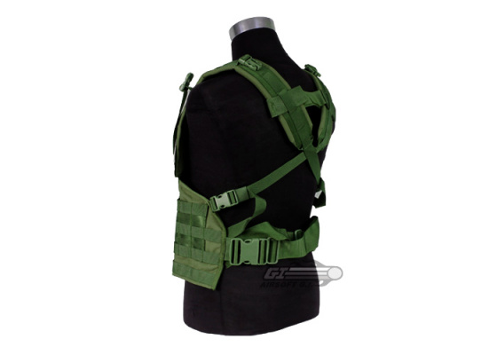 Pantac USA 1000D Cordura Molle MOD Tactical Vest ( OD Green / M )