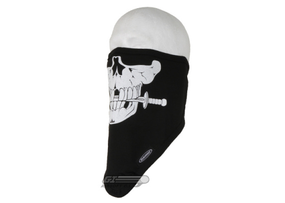 Schampa Jolly Pirate Skull Stretch Facemask ( Black )