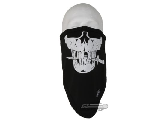 Schampa Jolly Pirate Skull Stretch Facemask ( Black )