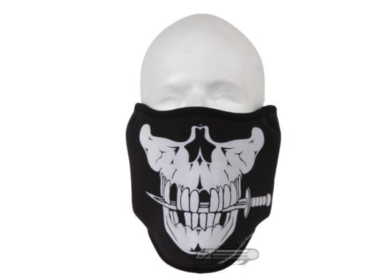 Schampa Jolly Pirate Skull Fleeceprene Facemask ( Black )