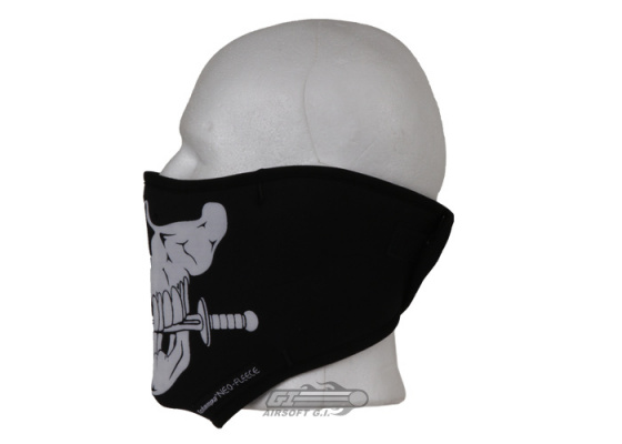 Schampa Jolly Pirate Skull Fleeceprene Facemask ( Black )