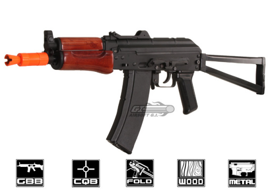 SRC AK-74U Carbine GBB Airsoft Rifle ( Wood )