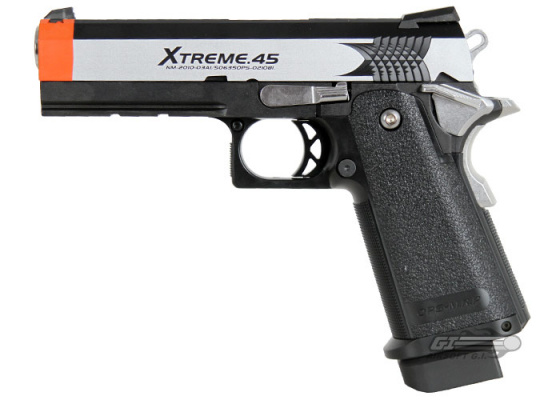 Tokyo Marui Hi-Capa Xtreme 45 Fully Automatic GBB Airsoft Pistol ( Black / Silver )