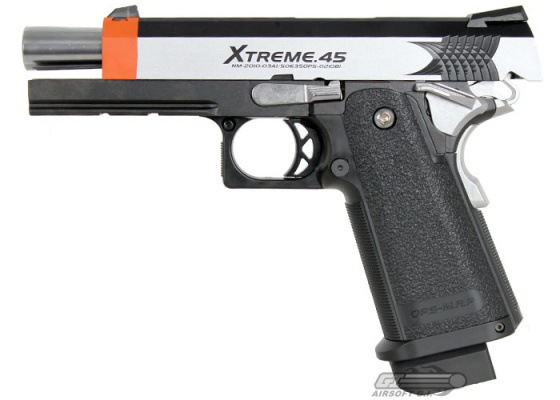 Tokyo Marui Hi-Capa Xtreme 45 Fully Automatic GBB Airsoft Pistol ( Black / Silver )