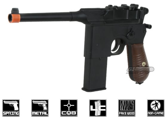 CYMA CM712 Broomhandle Spring Airsoft Pistol ( Imitation Wood ) CYMA CM712 Broomhandle Spring Airsoft Pistol ( Imitation Wood )