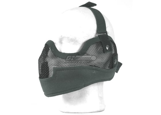 Emerson Tactical Metal Mesh Half Mask w/ Ear Protection ( Foliage )