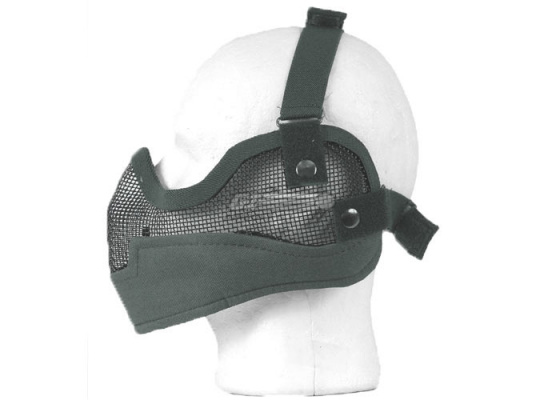 Emerson Tactical Metal Mesh Half Mask w/ Ear Protection ( Foliage )