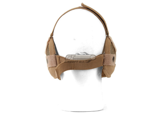 Emerson Tactical Metal Mesh Half Mask w/ Ear Protection ( Tan )