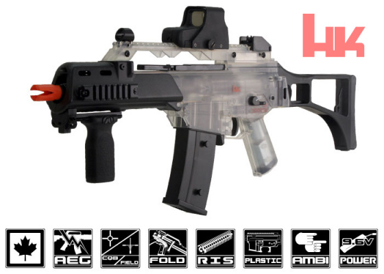 H&K G36C Spring & Electric Powered Canadian Legal Airsoft Rifle ( Clear )