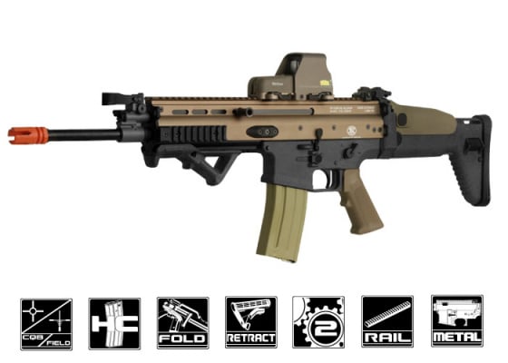 FN Herstal SCAR-L MK16 STD Carbine AEG Airsoft Rifle by VFC ( Black / Tan )