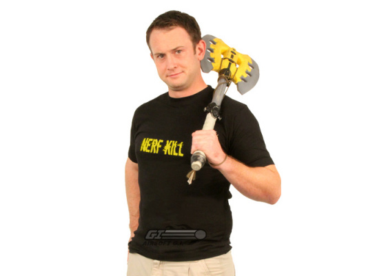 VIP Bob "the Axe Man" Nerf Kill T-Shirt ( Black & Yellow / Med )