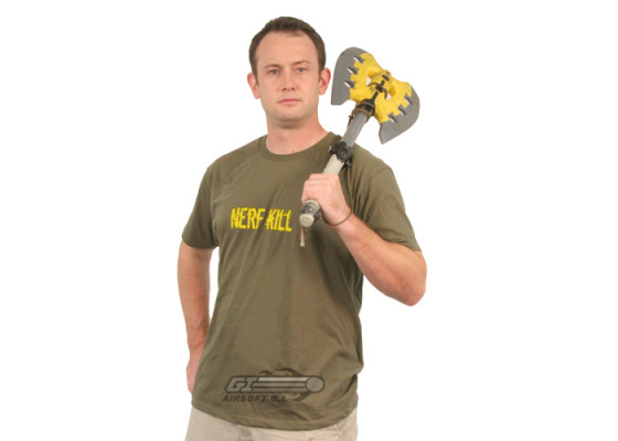 VIP Bob "The Axe Man" Nerf Kill T-Shirt ( OD & Yellow / Large )